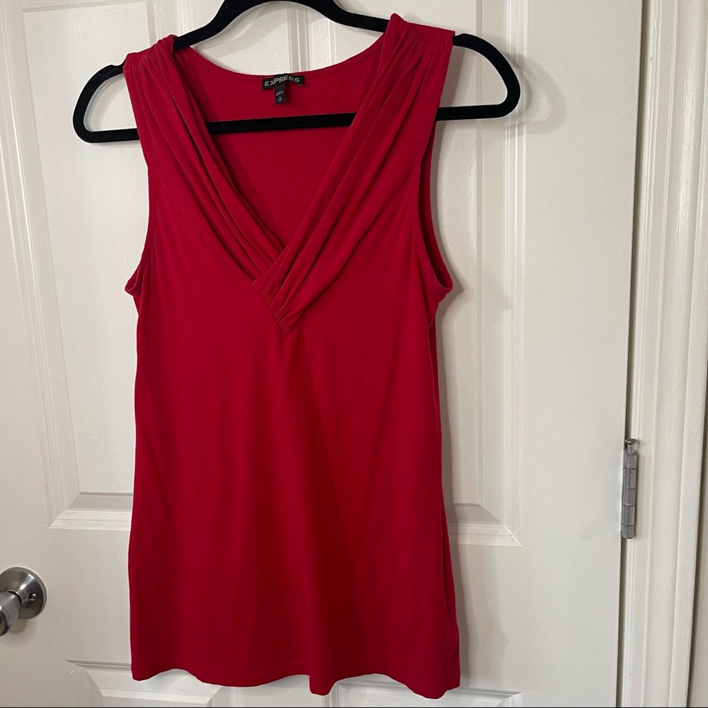 Express Red Vneck top